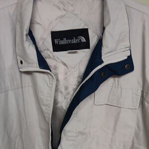 Men's White and Blue Jacket